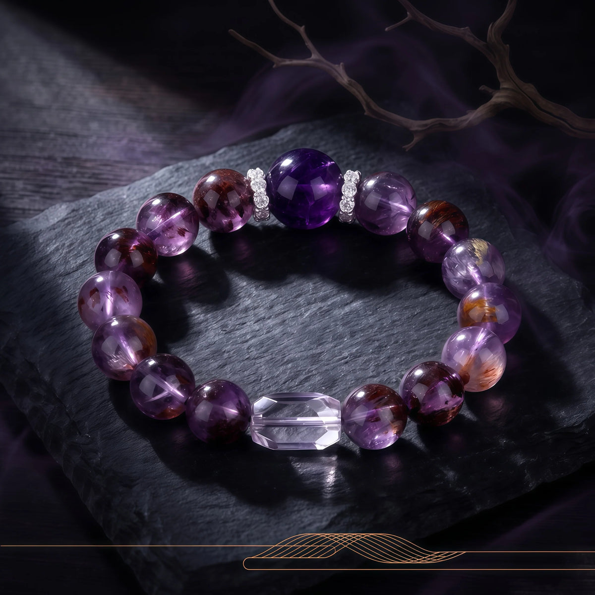 Handcrafted genuine crystal energy bracelet for October zodiac alignment and spiritual grounding