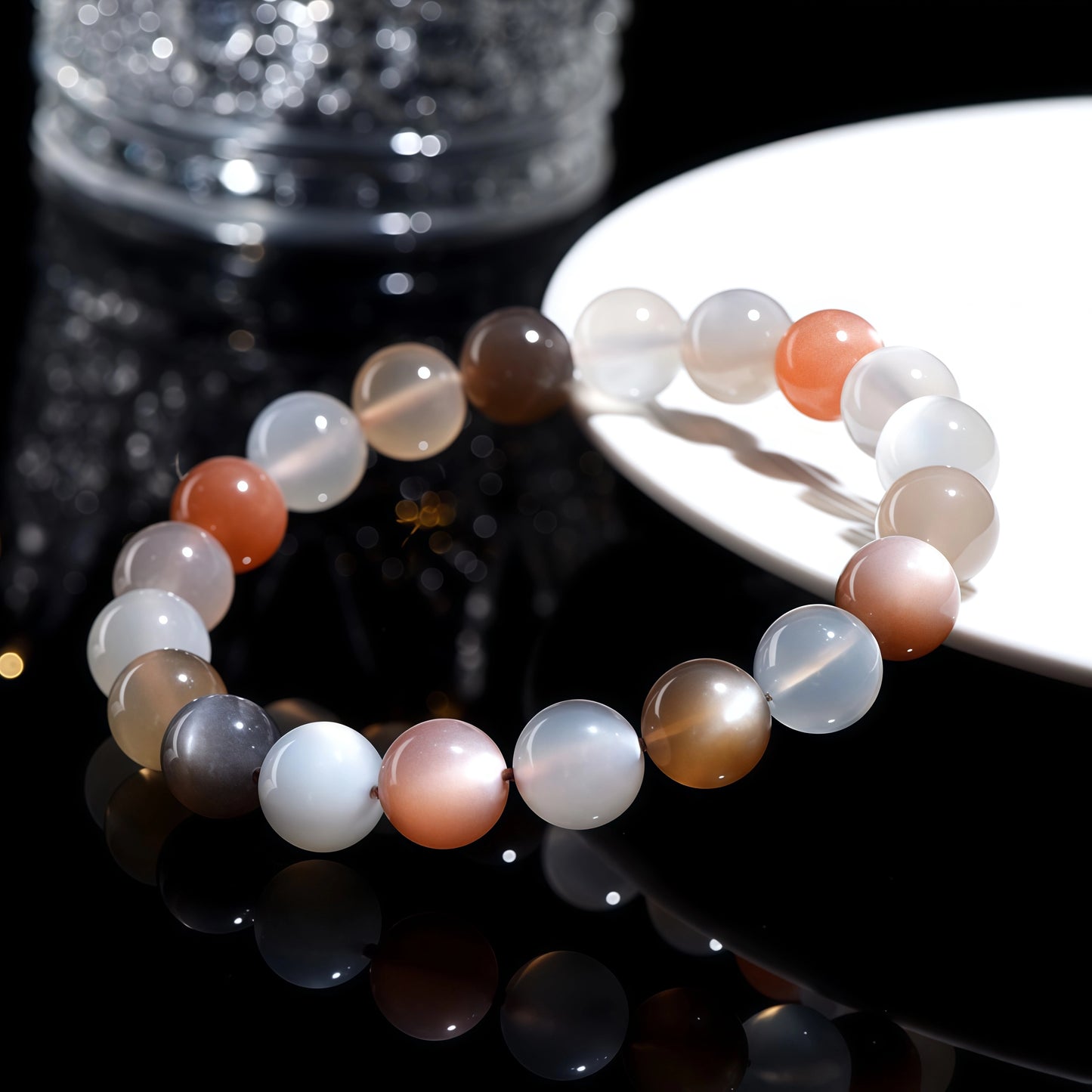 5A-Grade Natural Multicolor Moonstone Bracelet