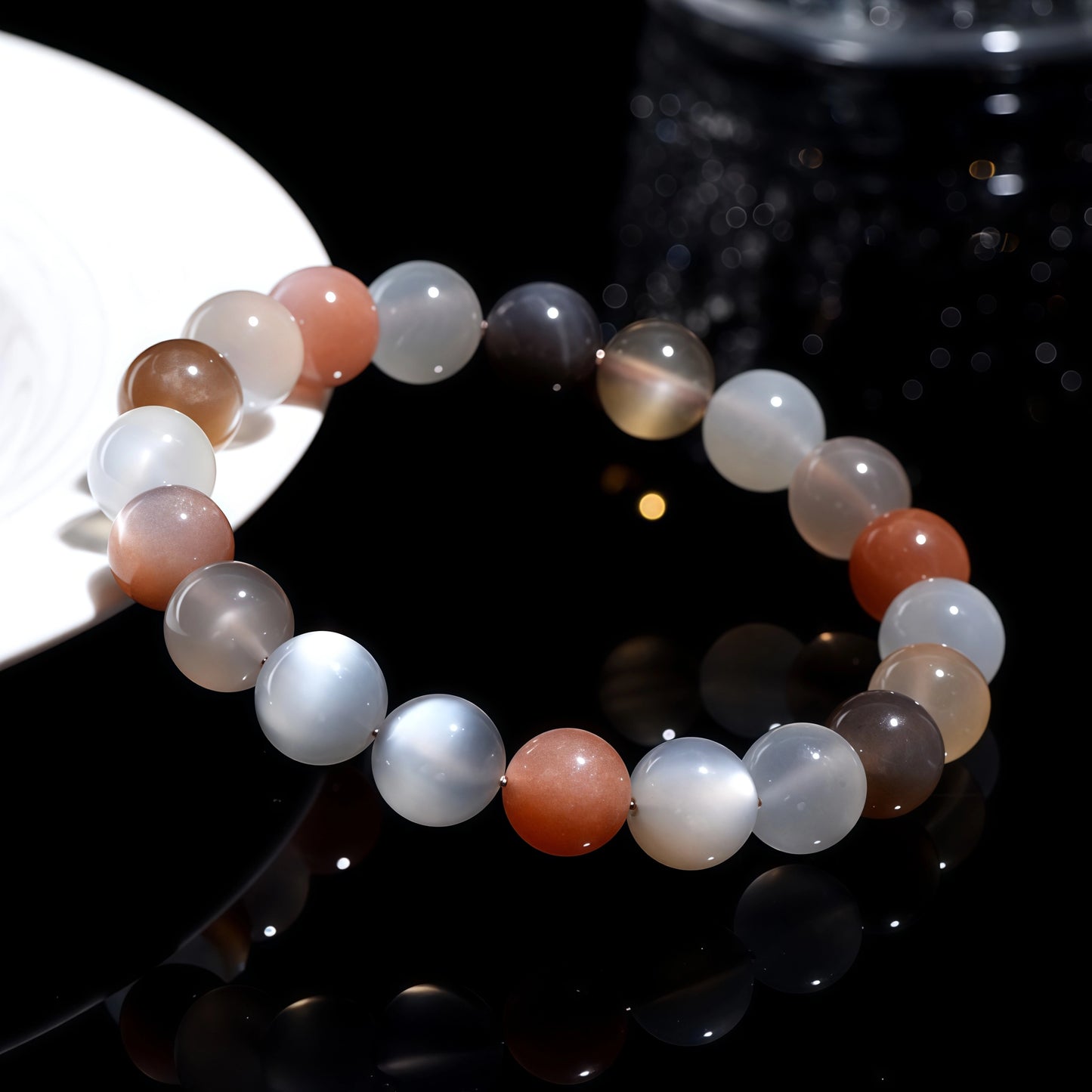 5A-Grade Natural Multicolor Moonstone Bracelet