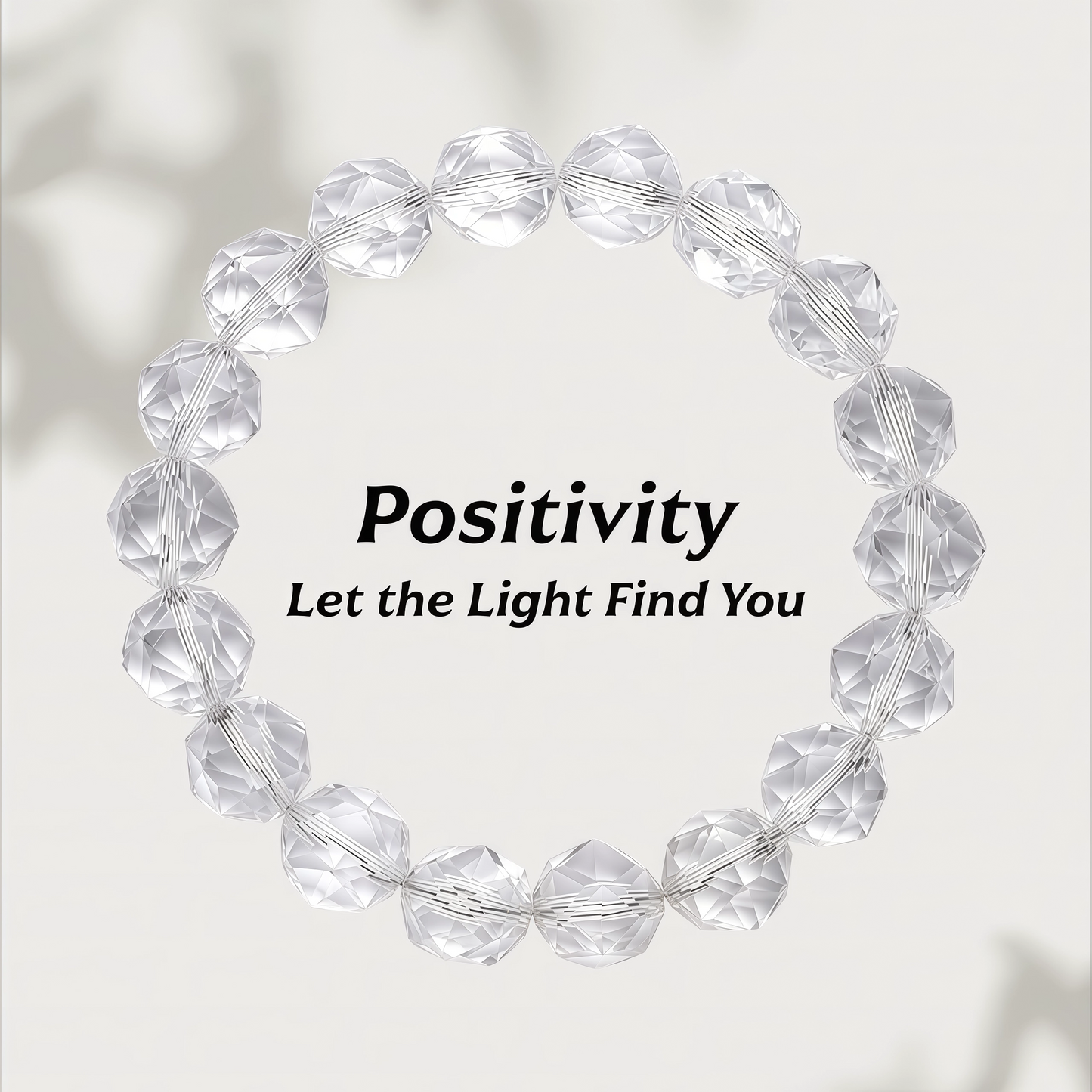 2A‑Grade Natural Clear Quartz Diamond‑Faceted Beaded Bracelet