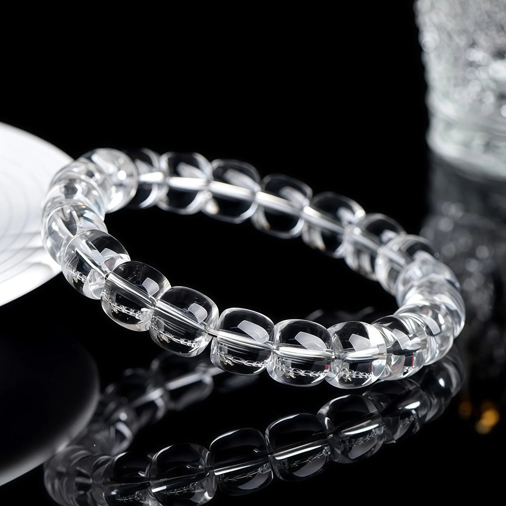 Genuine Clear Quartz Healing Crystal Beaded Bracelet