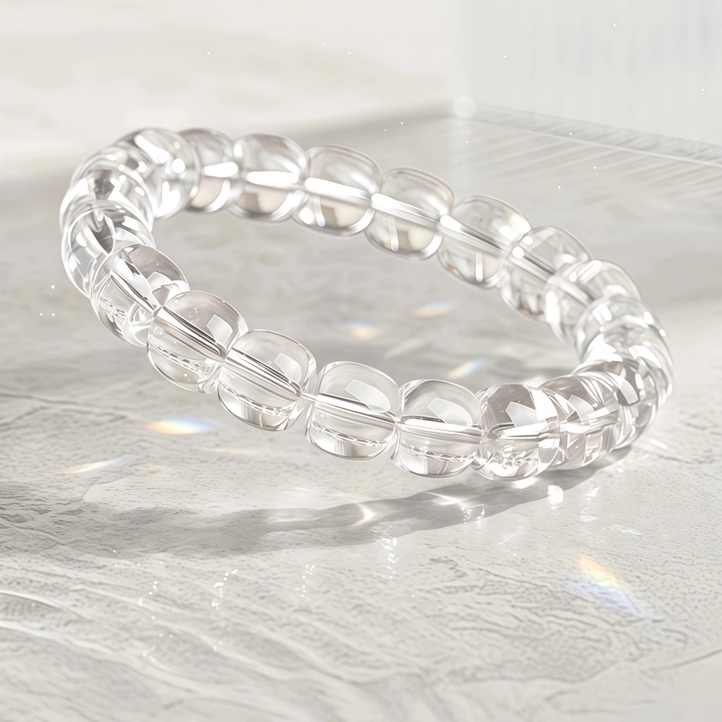 Minimalist Clear Quartz Gemstone Bracelet for Everyday Wear