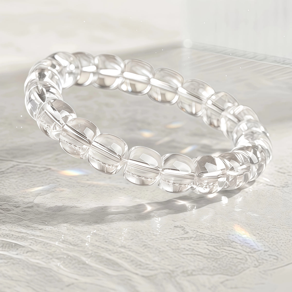Minimalist Clear Quartz Gemstone Bracelet for Everyday Wear