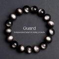 Natural Double-Eye Obsidian Bracelet for Protection and Grounding