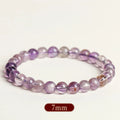 Authentic Phantom Amethyst Beaded Bracelet - 7mm Size