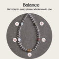 Natural Clear Quartz Five Elements Phone Strap for Mindfulness