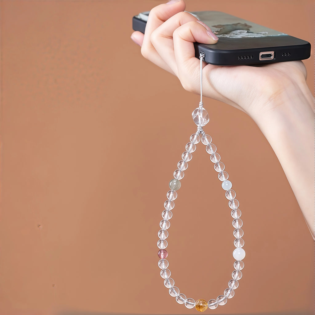Handcrafted Five Elements Crystal Phone Accessory for Balance