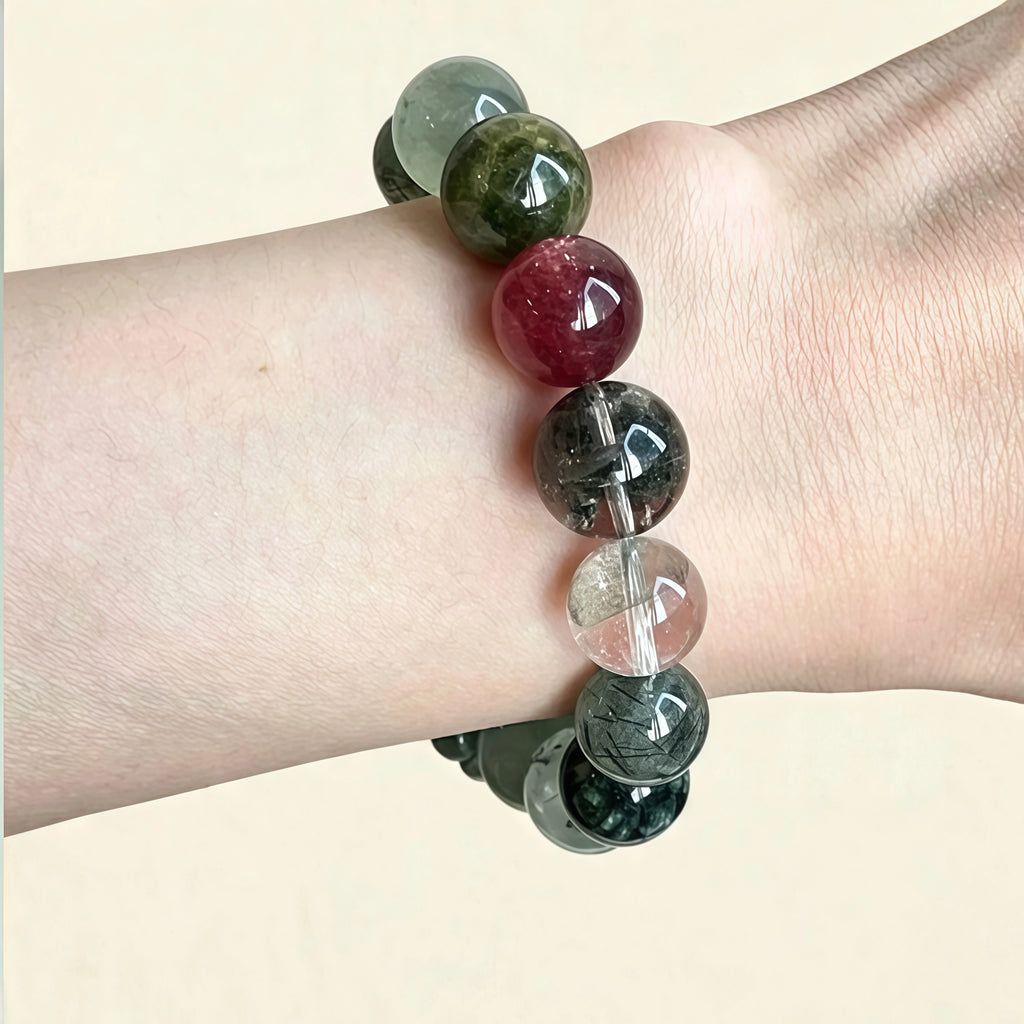 Genuine Green Crystal Calming Energy Bracelet