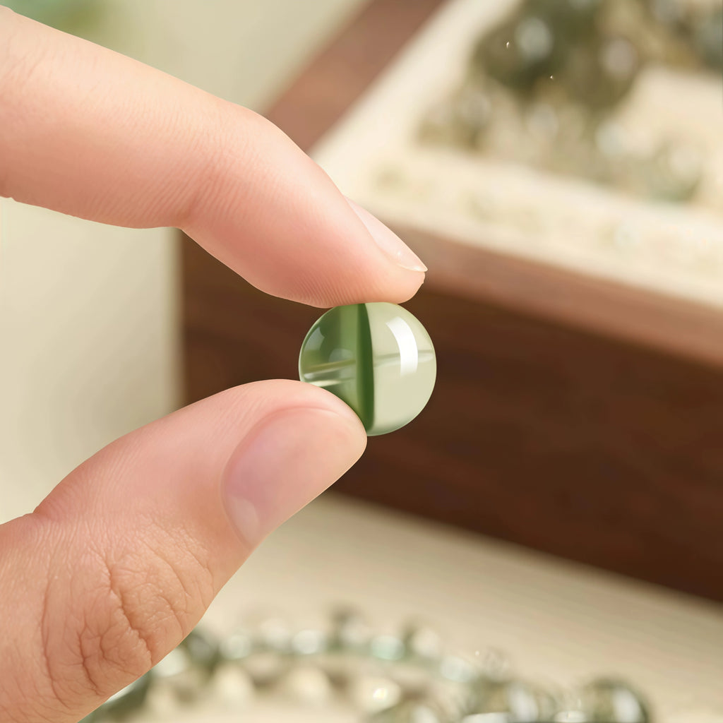 Handcrafted Natural Green Phantom Quartz Minimalist Jewelry