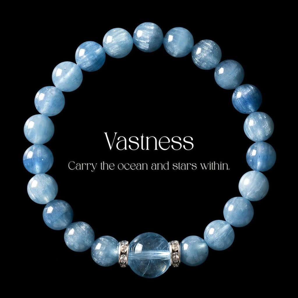 Natural Blue Kyanite Bracelet for Communication and Inner Peace