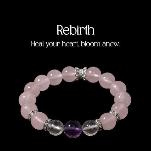Natural Madagascar Rose Quartz Bracelet for Emotional Healing