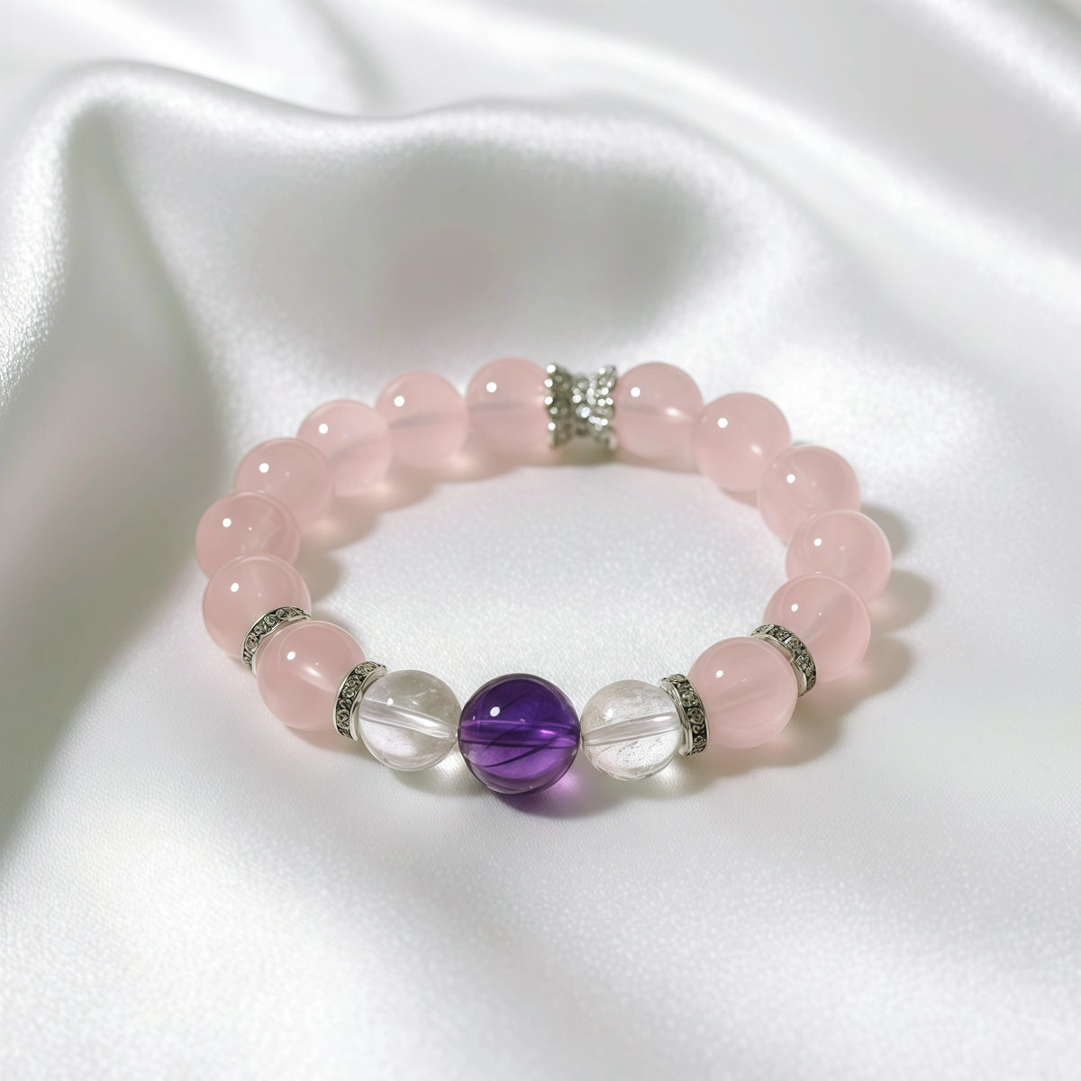 Natural Rose Quartz Gemstone Bracelet - Gentle Healing Energy