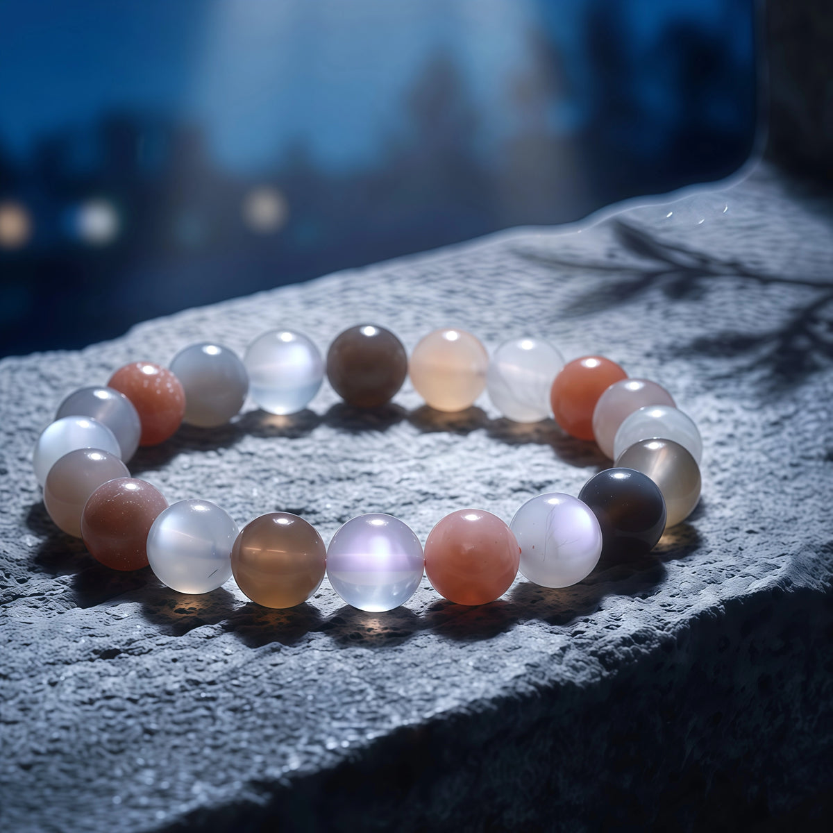Genuine Natural Moonstone Calming Bracelet for Women