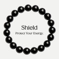 Natural Jet-Black Obsidian Bracelet for Energy Protection
