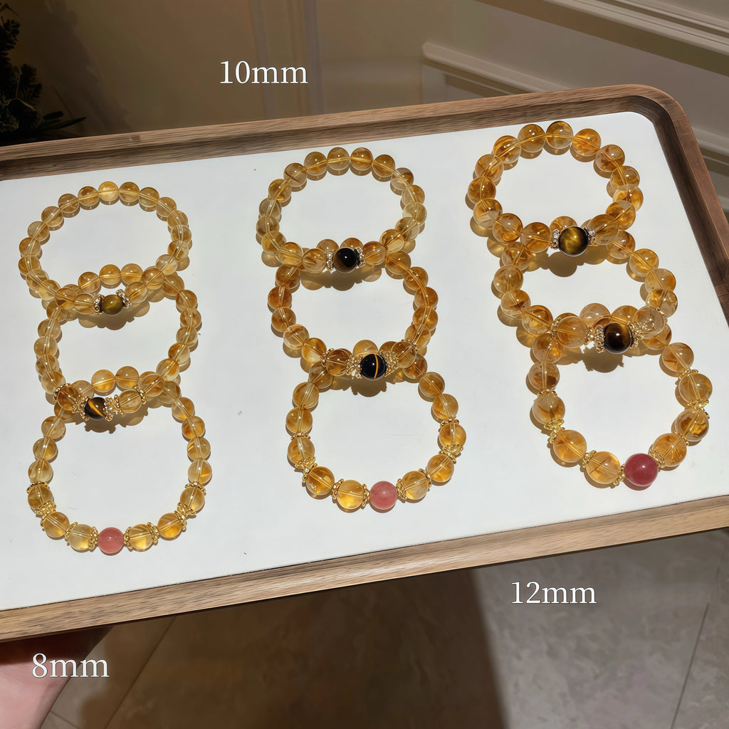 Authentic natural crystal bracelet designed for attracting prosperity and clarity
