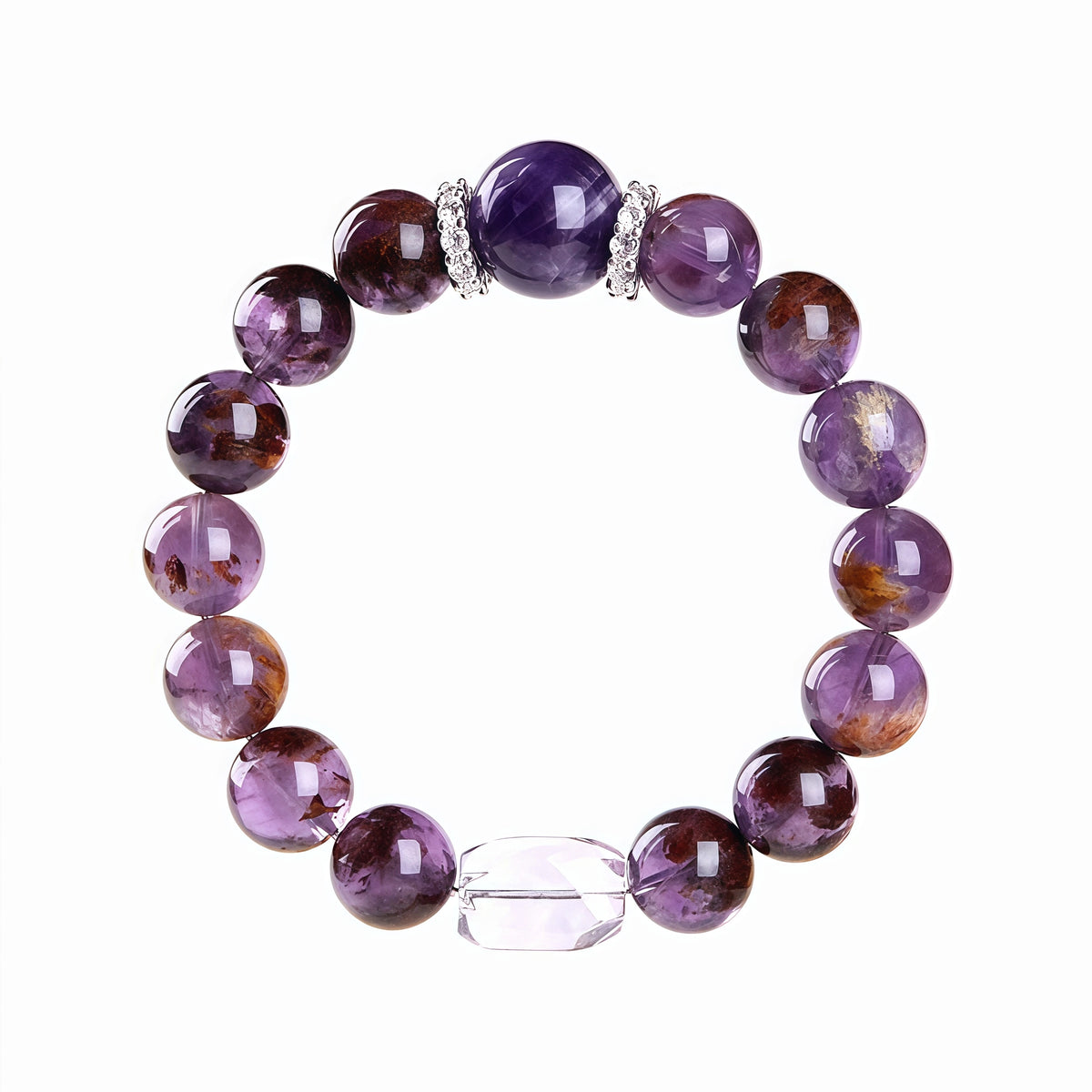 Genuine Amethyst Healing Crystal Bracelet for Meditation