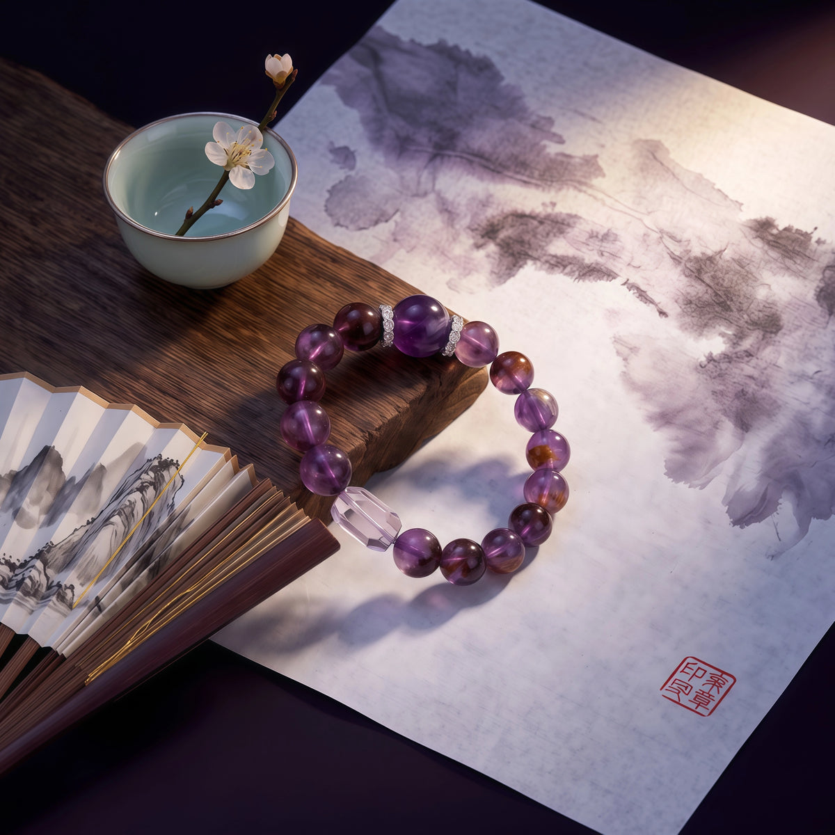 Genuine Amethyst Crystal Bracelet for Inner Peace