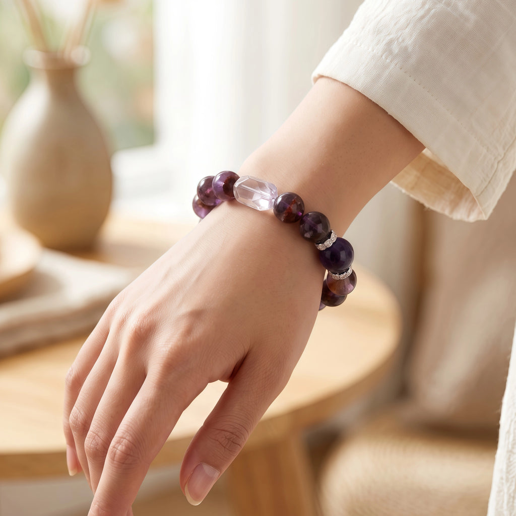 Natural Amethyst Mindfulness Jewelry - Meaningful Crystal Gift