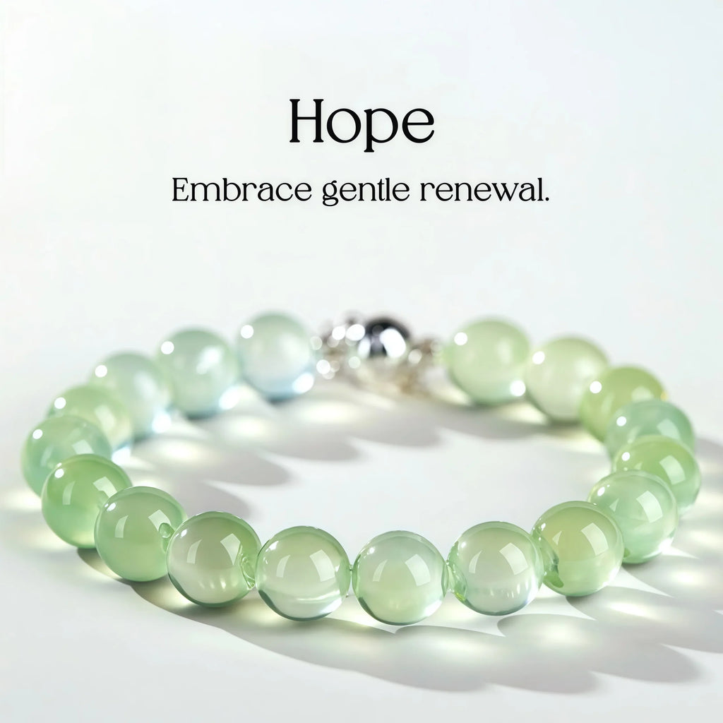 Natural Prehnite Bracelet for Hope and Inner Peace