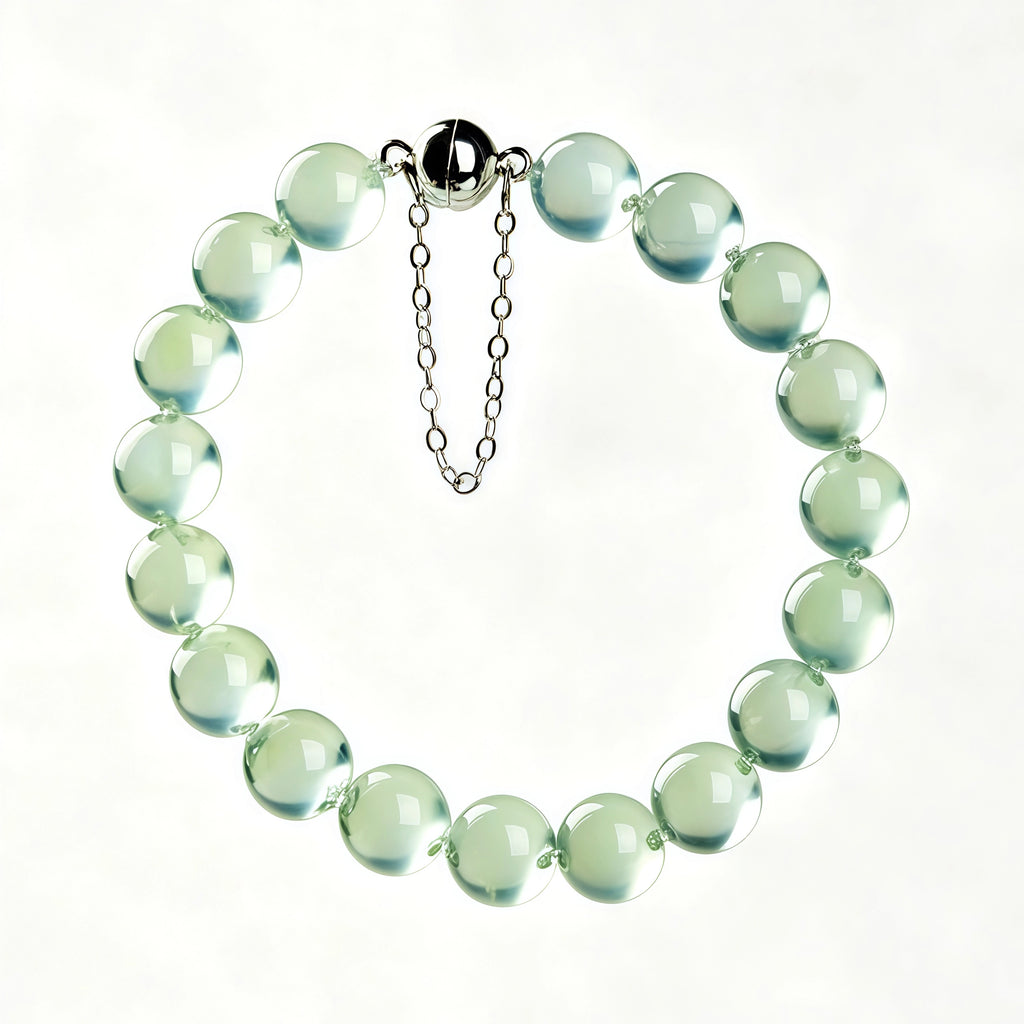 Genuine Green Prehnite Healing Crystal Beaded Bracelet