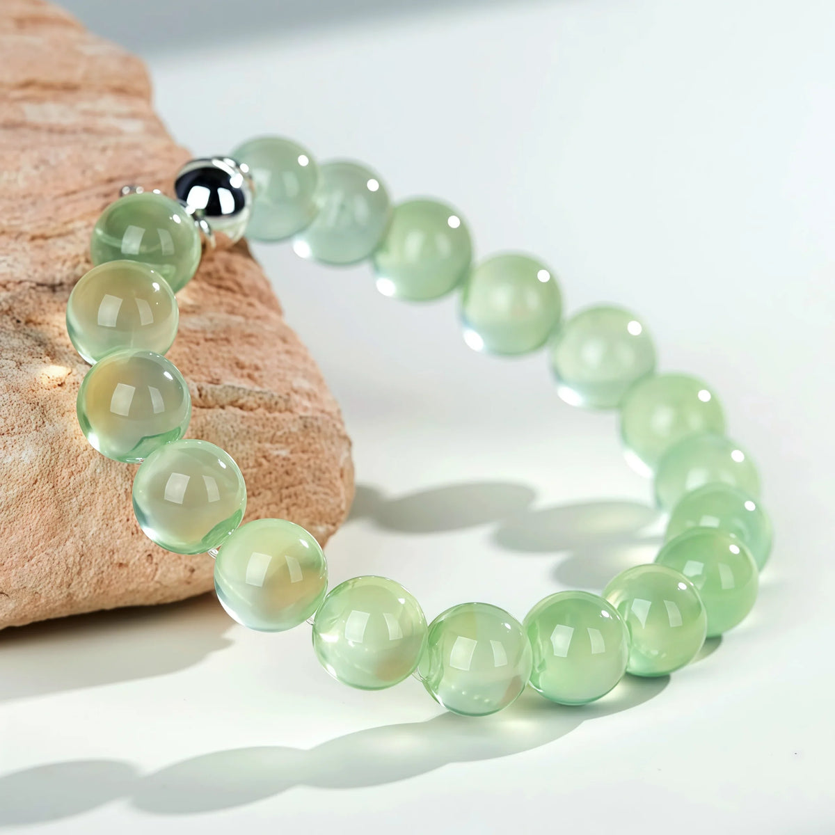 Handcrafted Prehnite Crystal Jewelry for Emotional Healing
